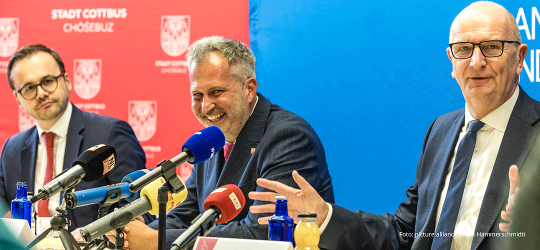 Kabinett vor Ort in Cottbus, Foto: picture alliance