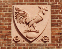 Foto: Wappen mit Hahn und Seife