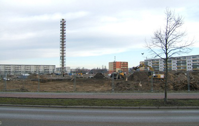 Foto: Das Gelände während des Abrisses