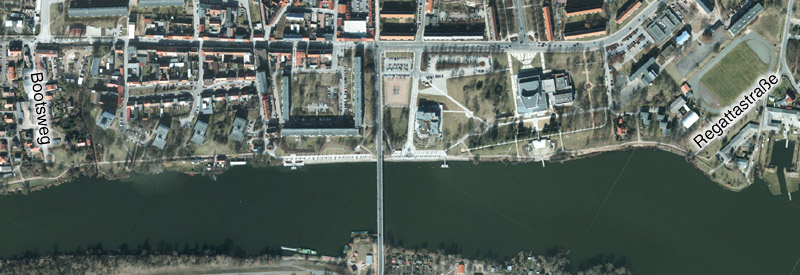 Luftbild vom ausgewählten Uferbereich