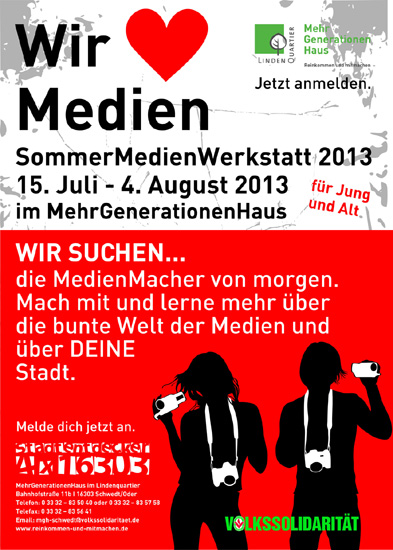 Plakat: Sommermedienwerkstatt 