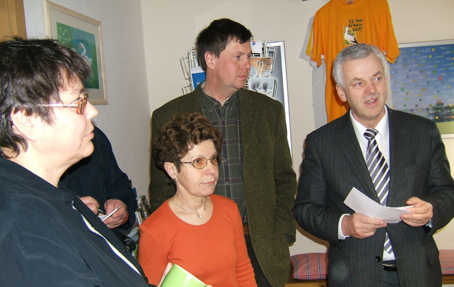 Foto: Bürgermeister Polzehl und Nationalparkleiter Treichel