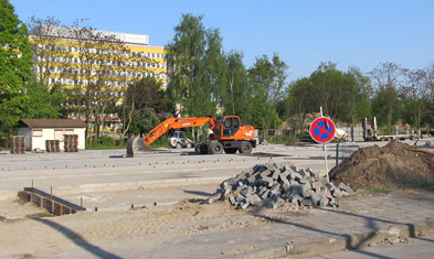 Foto: Baustelle mit Baufahrzeug