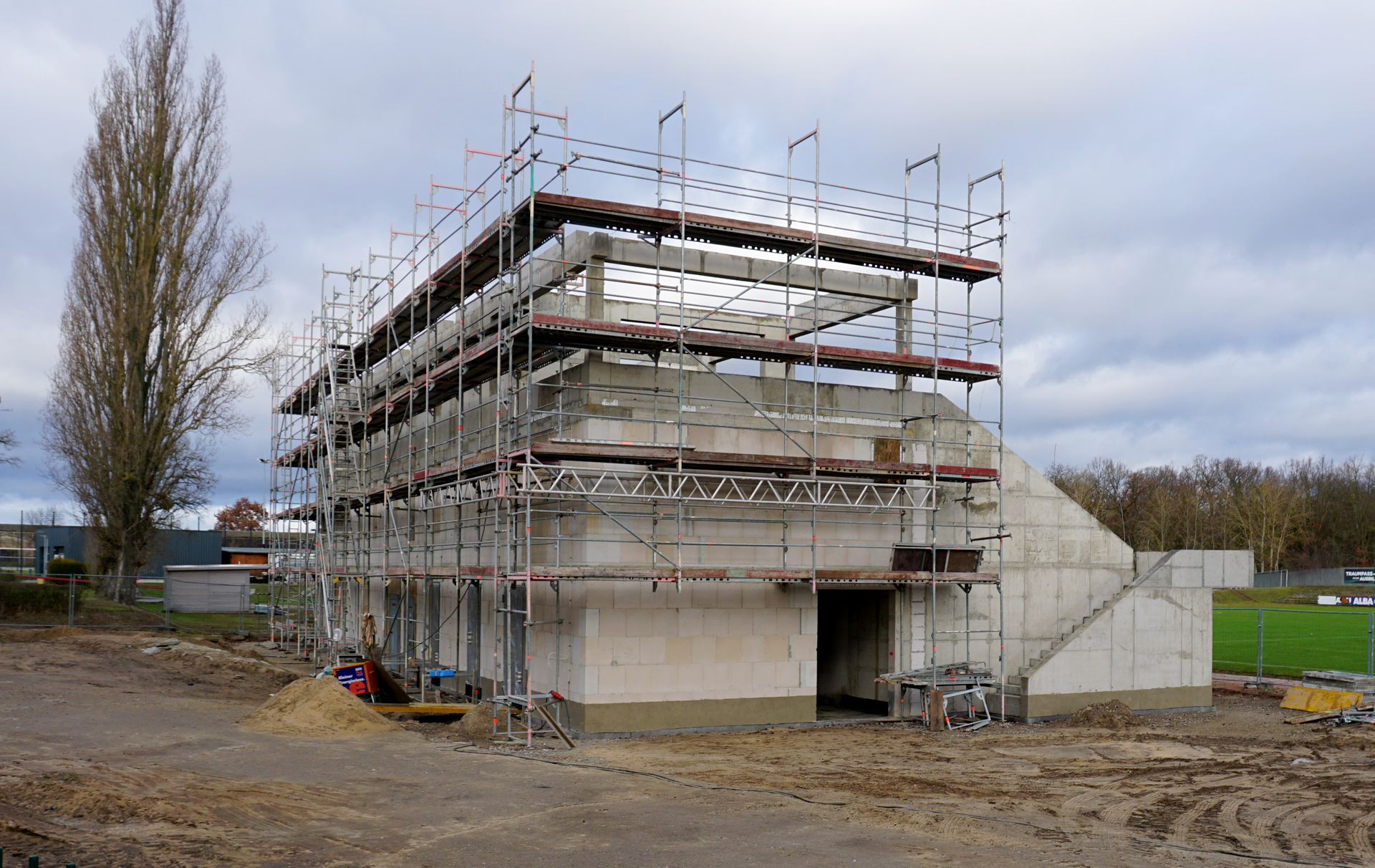 Foto: Baustelle am Sportplatz