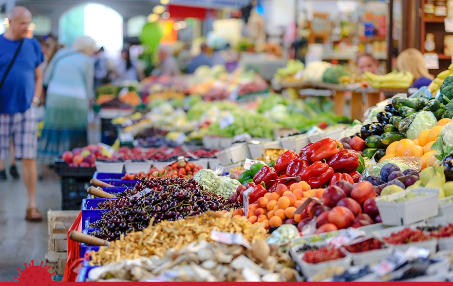 Foto: verschiedenes Obst im Supermarkt