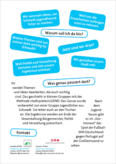 Einladung zum Jugendforum am 16. Juni