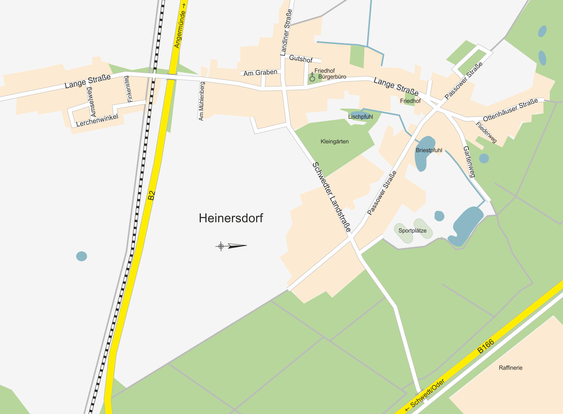 Karte: Ortsplan Heinersdorf