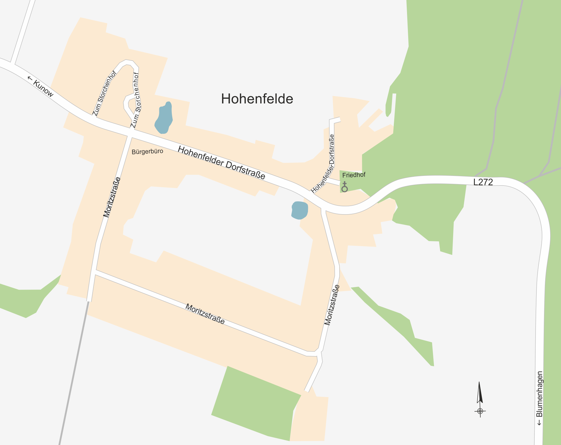 Karte: Ortsplan Hohenfelde
