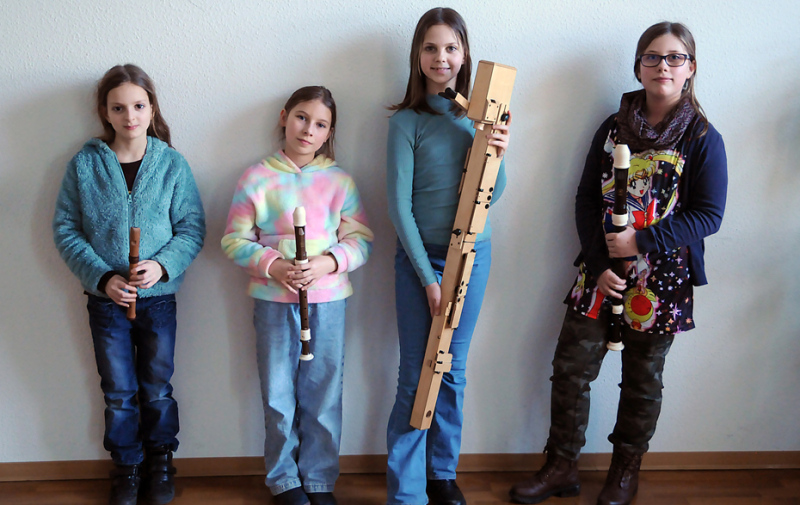 Foto: 4 Blockflötenspielerinnen