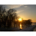 Foto vom 8. Januar 2011: Sonnenuntergang in den Poldern