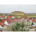 Foto vom 8. November 2012: Blick über die Dächer der Altstadt zum alten Bettenhaus und zum Neubau davor