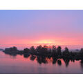 Foto vom 19. Oktober 2010: Morgenrot über dem Kanalufer