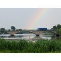 Foto vom 7. Juni 2011: Regenbogen über der Stadtbrücke