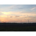 Foto vom 27. Oktober 2014: Sonnenuntergang über der Industriesilhouette