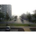 Foto vom 2. Oktober 2011: Der Blick in das Ende der Straße wird durch den Nebel verhindert.
