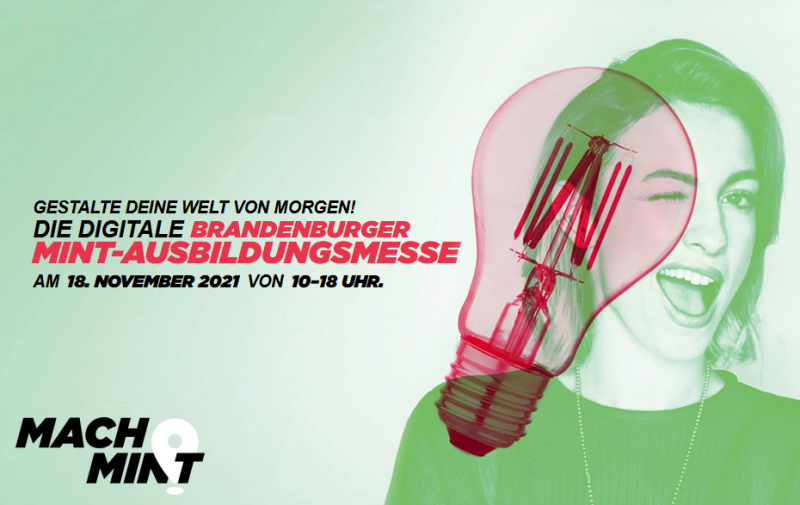 Grafik: grünes Frauenporträt mit roter Glühlampe davor und Text Grafik: grünes Frauenporträt mit roter Glühlampe davor und Text