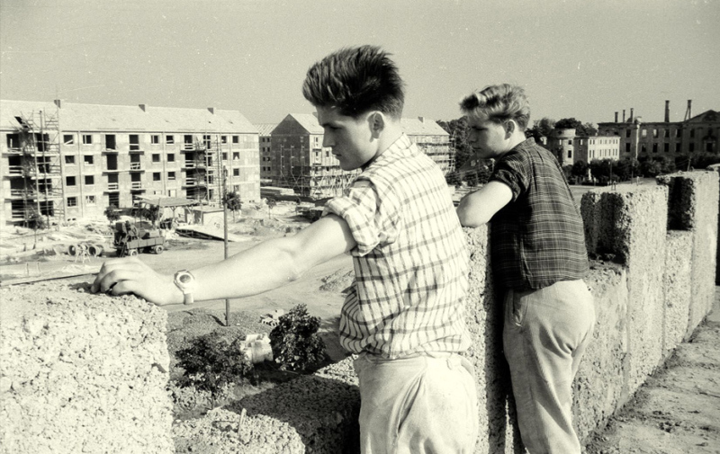 Foto: Baustelle Schloßfreiheit in den 1960ern