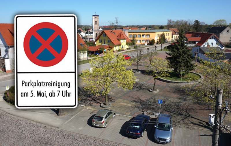 Foto: Straßenbild mit parkenden Autos und Halteverbotsschild Foto: Straßenbild mit parkenden Autos und Halteverbotsschild