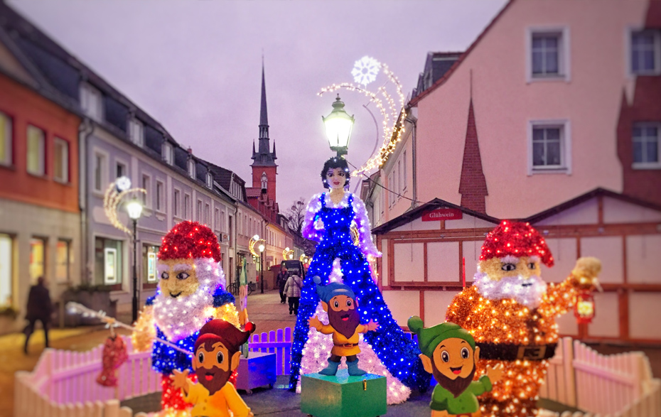 Foto: Leuchtfiguren um Schneewittchen